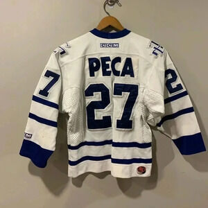 Vtg Mike Peca Toronto Maple Leafs  NHL Hockey Jersey